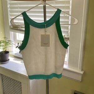 Sweewe Paris color block tank, cropped, size Small